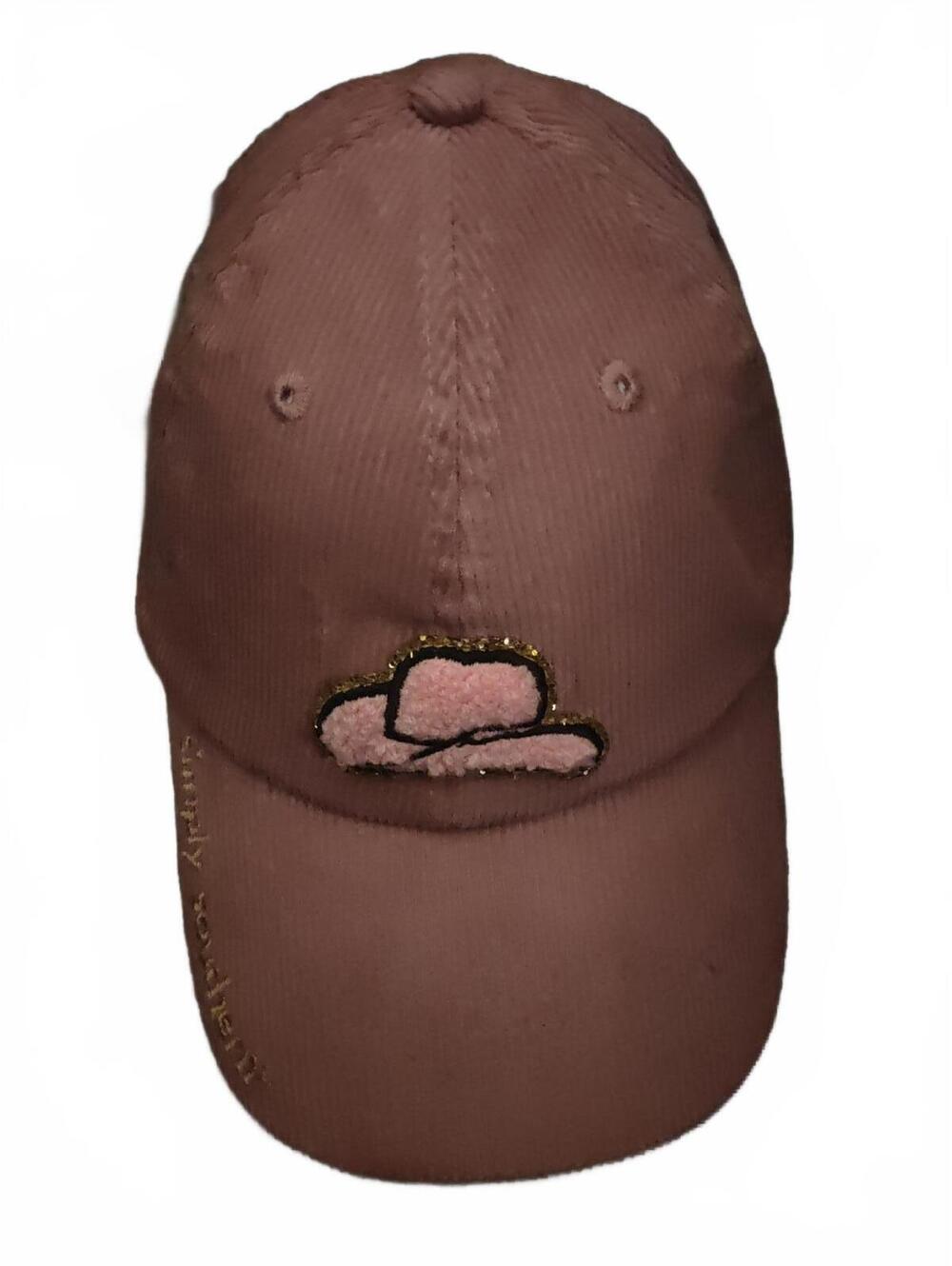 Simply Southern Hat Womens One Size Pink Corduroy Strapback - distressed look